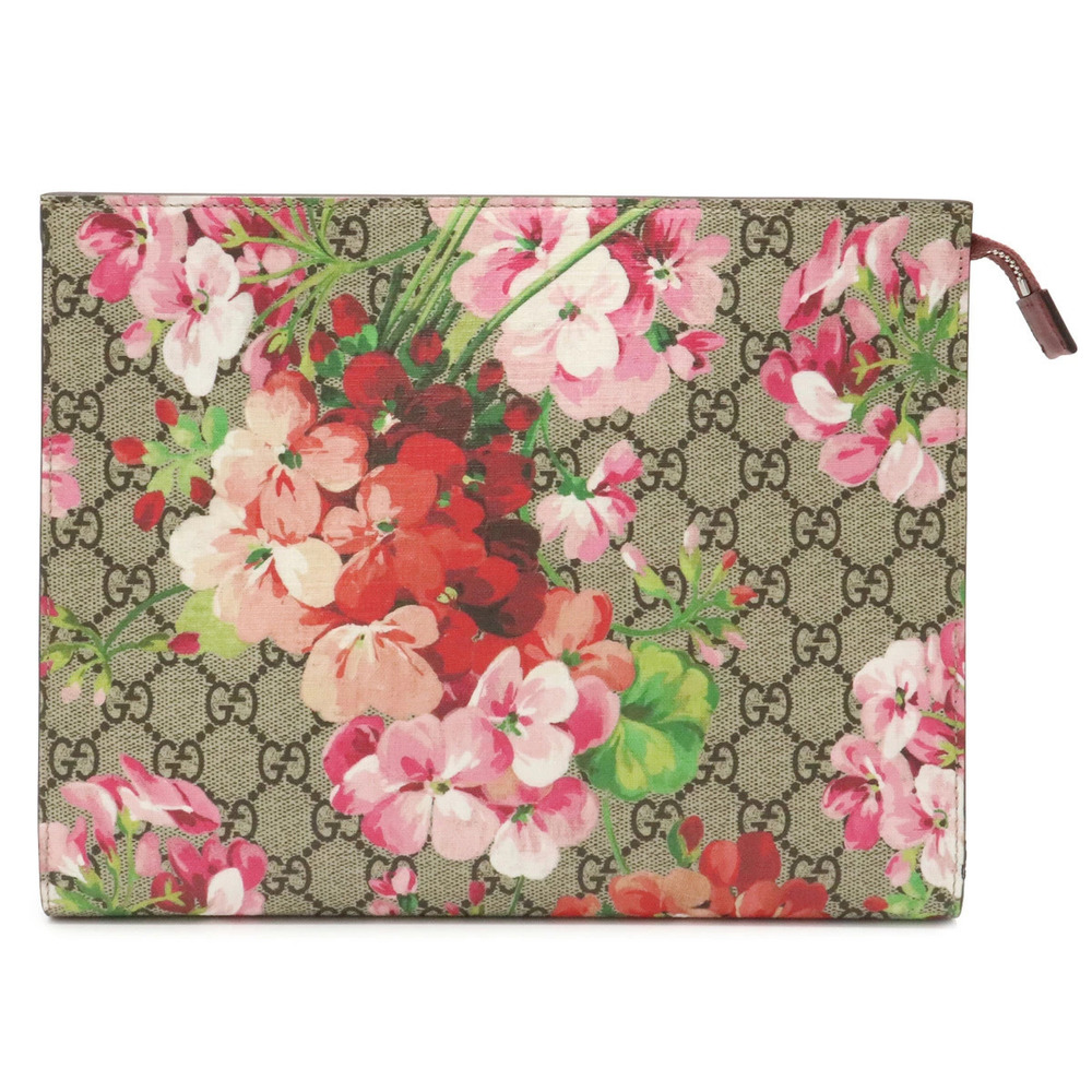 Gucci GG Blooms Supreme Shoulder Bag Flower Leather Beige Cream Pink Multicolor